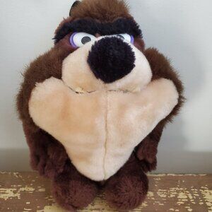 Tasmanian Devil Warner Bros 1987 Small Plush Stuffed Animal 7"